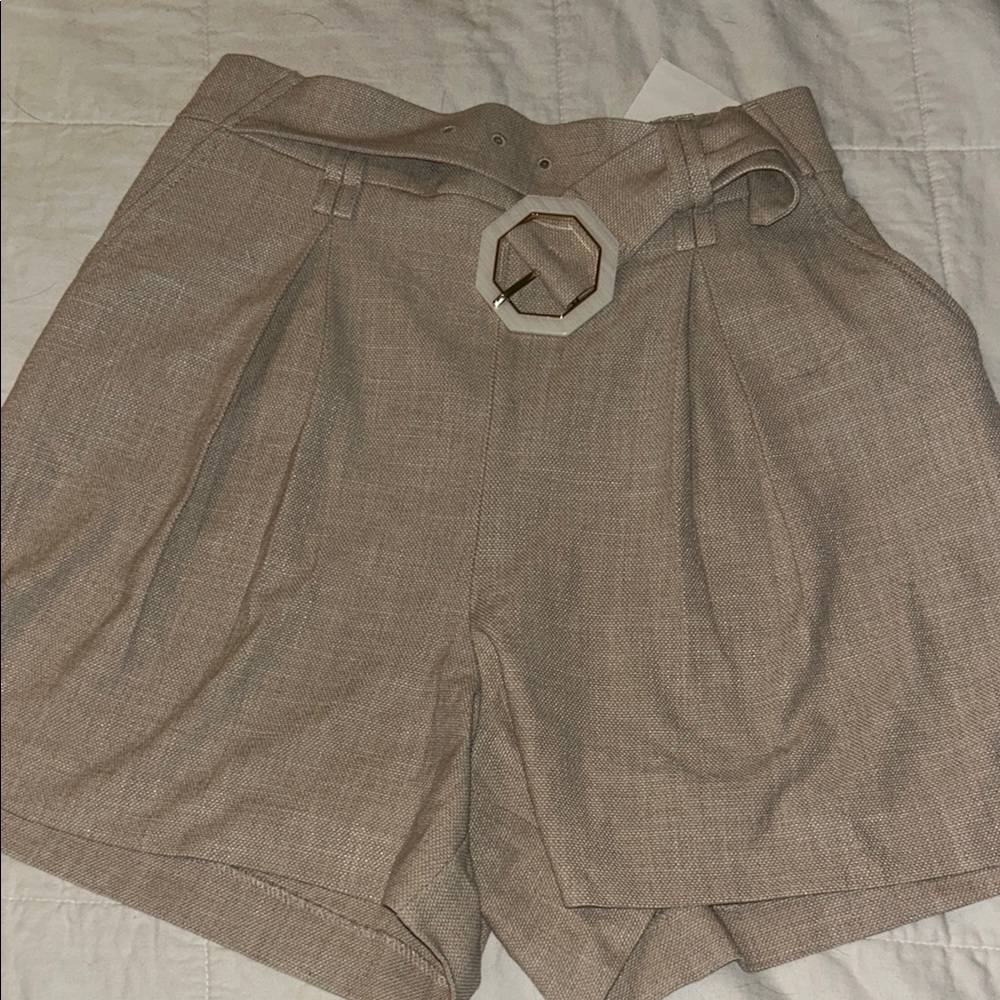 Rachel Zoe Tan High Waist Pleated Shorts - Never worn and with tags